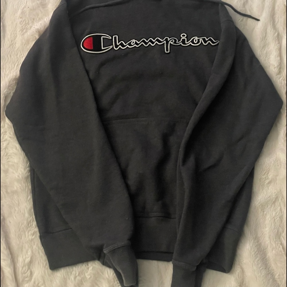 gray champion hoodie